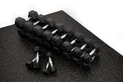 Rubber HEX Dumbbell Set 5-50 LBs